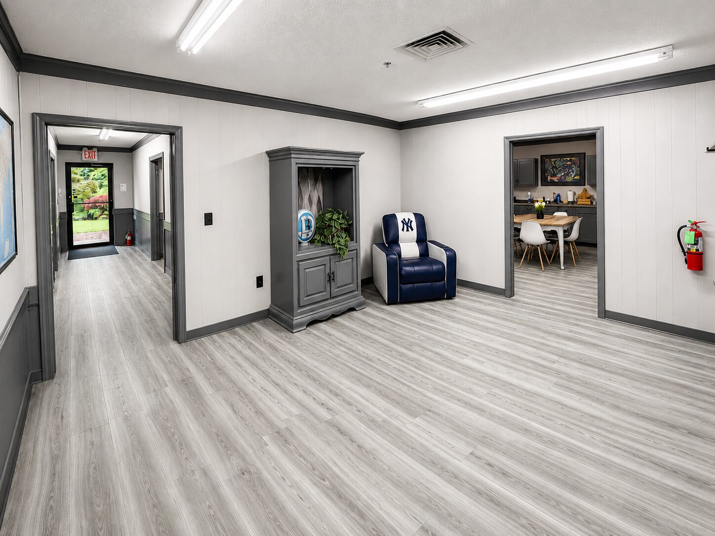 Pass-through with accent cabinetry