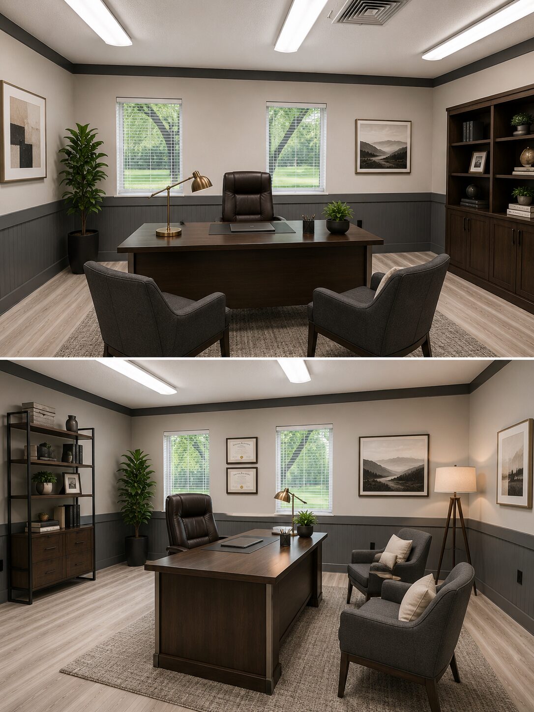 Office with windows
